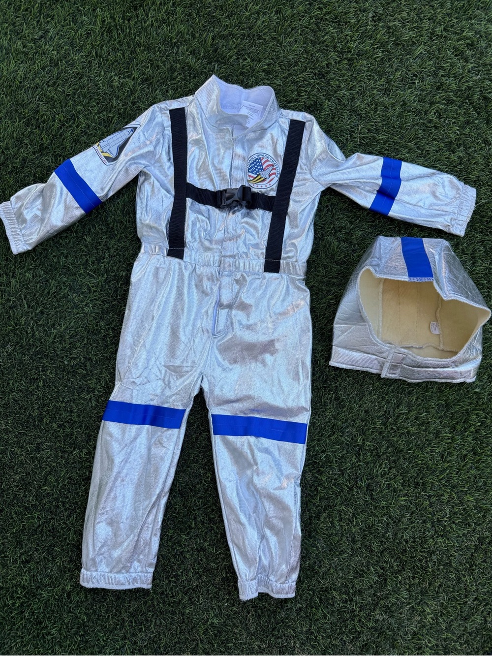 Target Silver Kids Astronaut Costume with Blue Accents